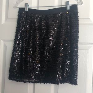 Black sequin skirt